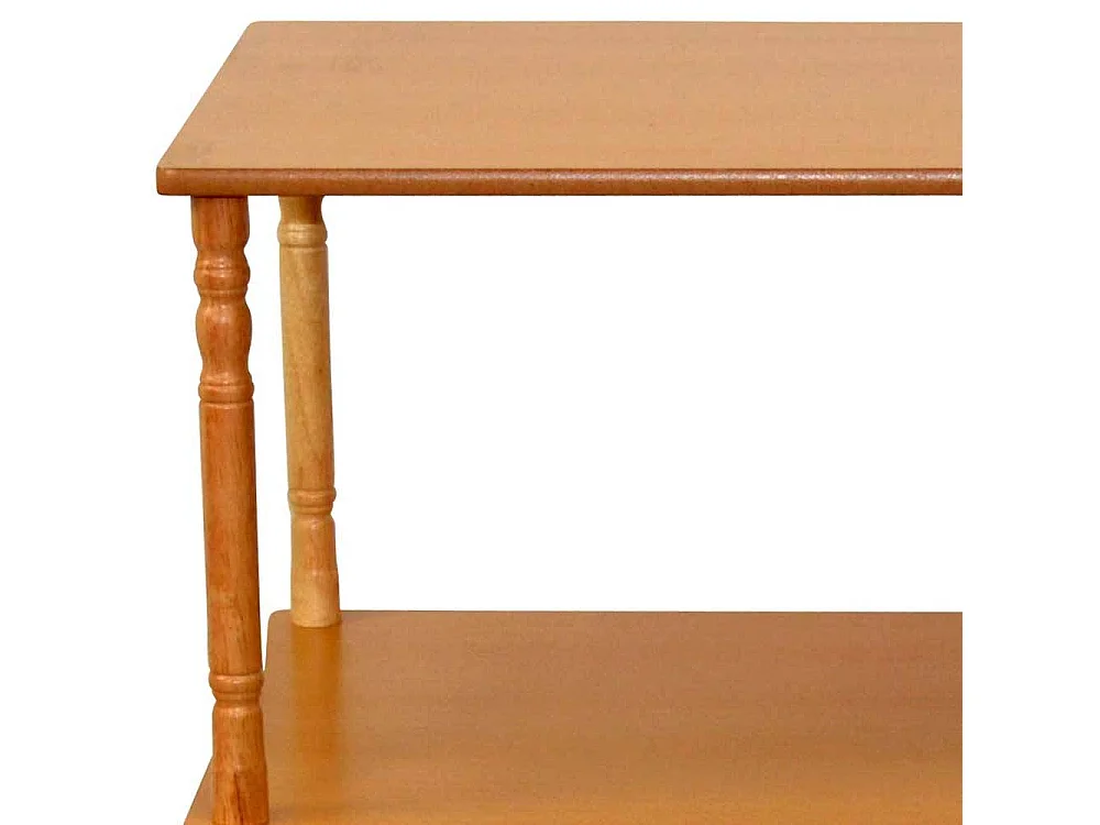 Wohnzimmer Regal Gestell gedrechselt Buchefarben