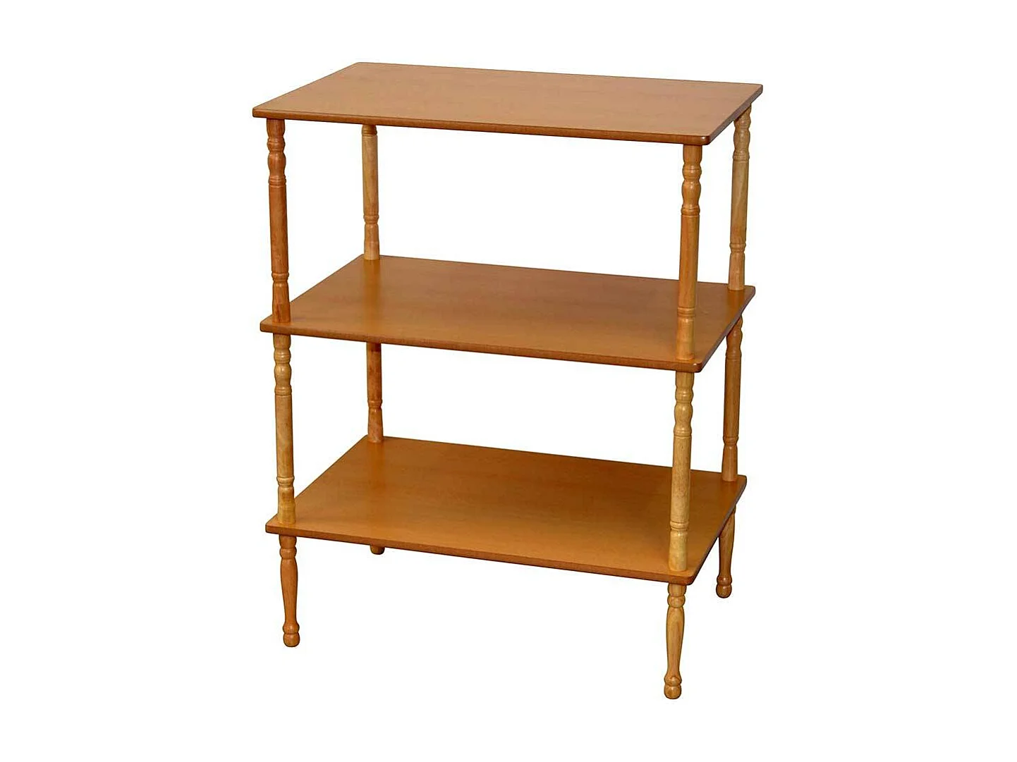 Wohnzimmer Regal Gestell gedrechselt Buchefarben