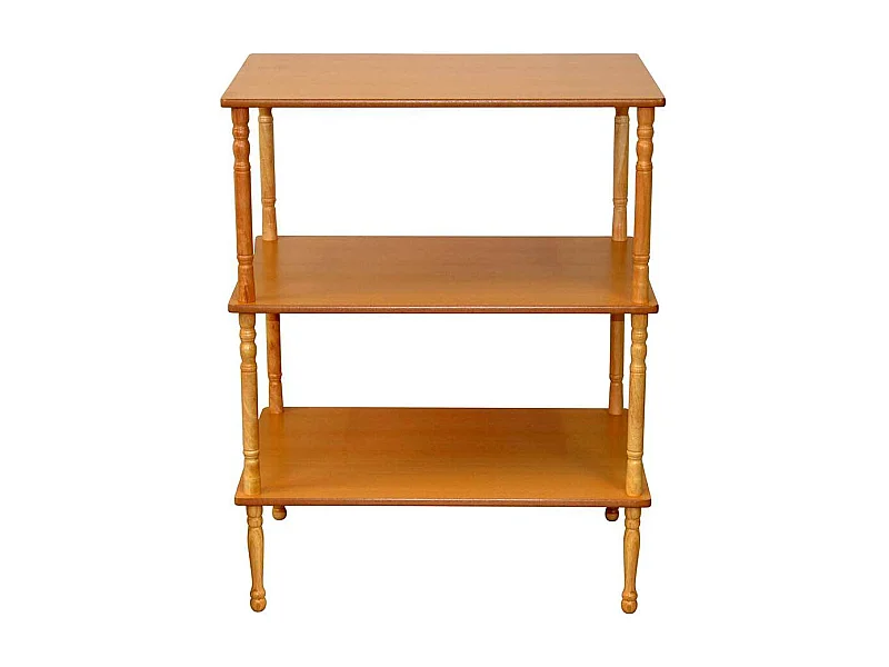 Wohnzimmer Regal Gestell gedrechselt Buchefarben