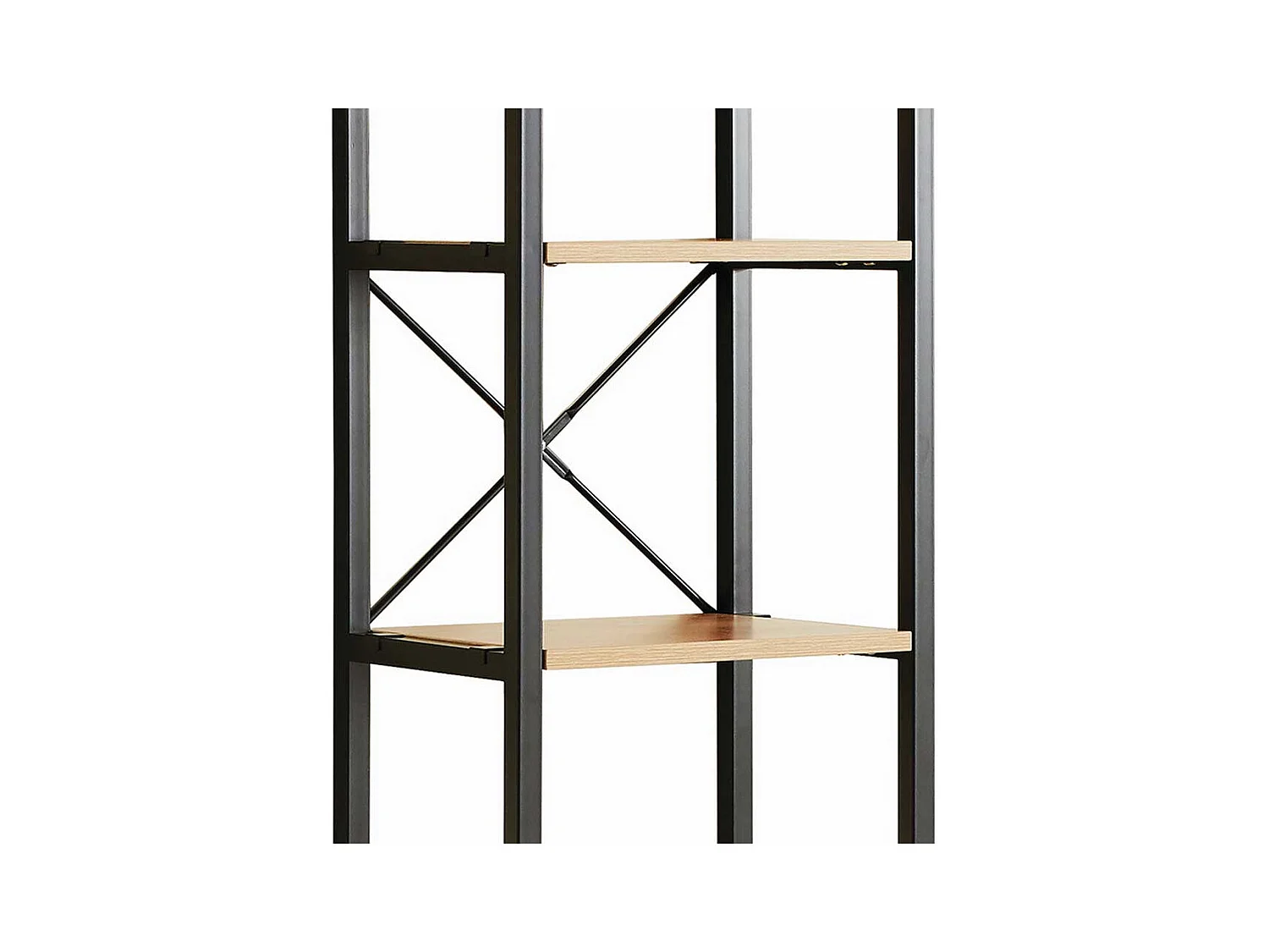 Wohnzimmerregal in Schwarz und Akazienfarben 45 cm breit