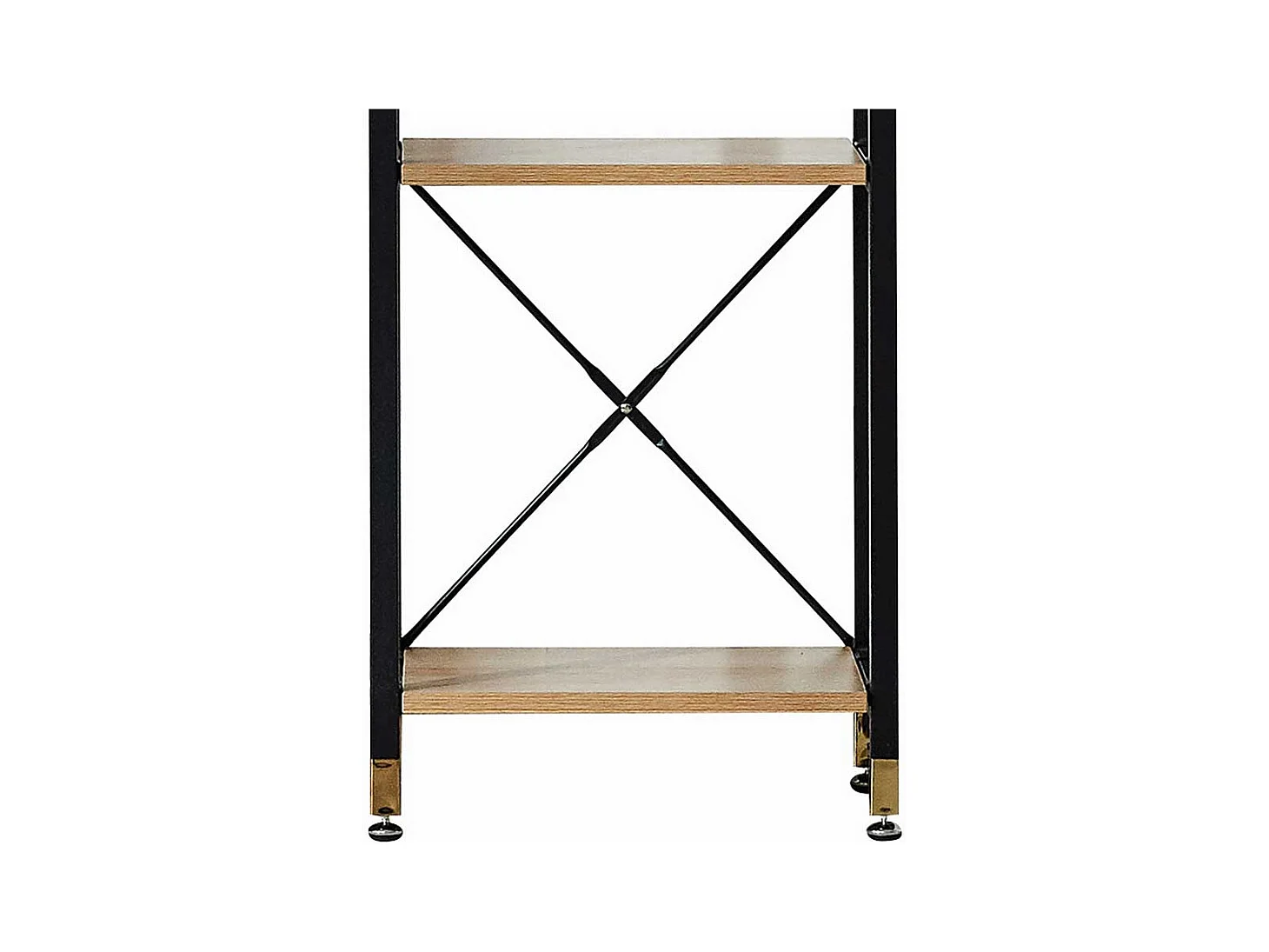 Wohnzimmerregal in Schwarz und Akazienfarben 45 cm breit