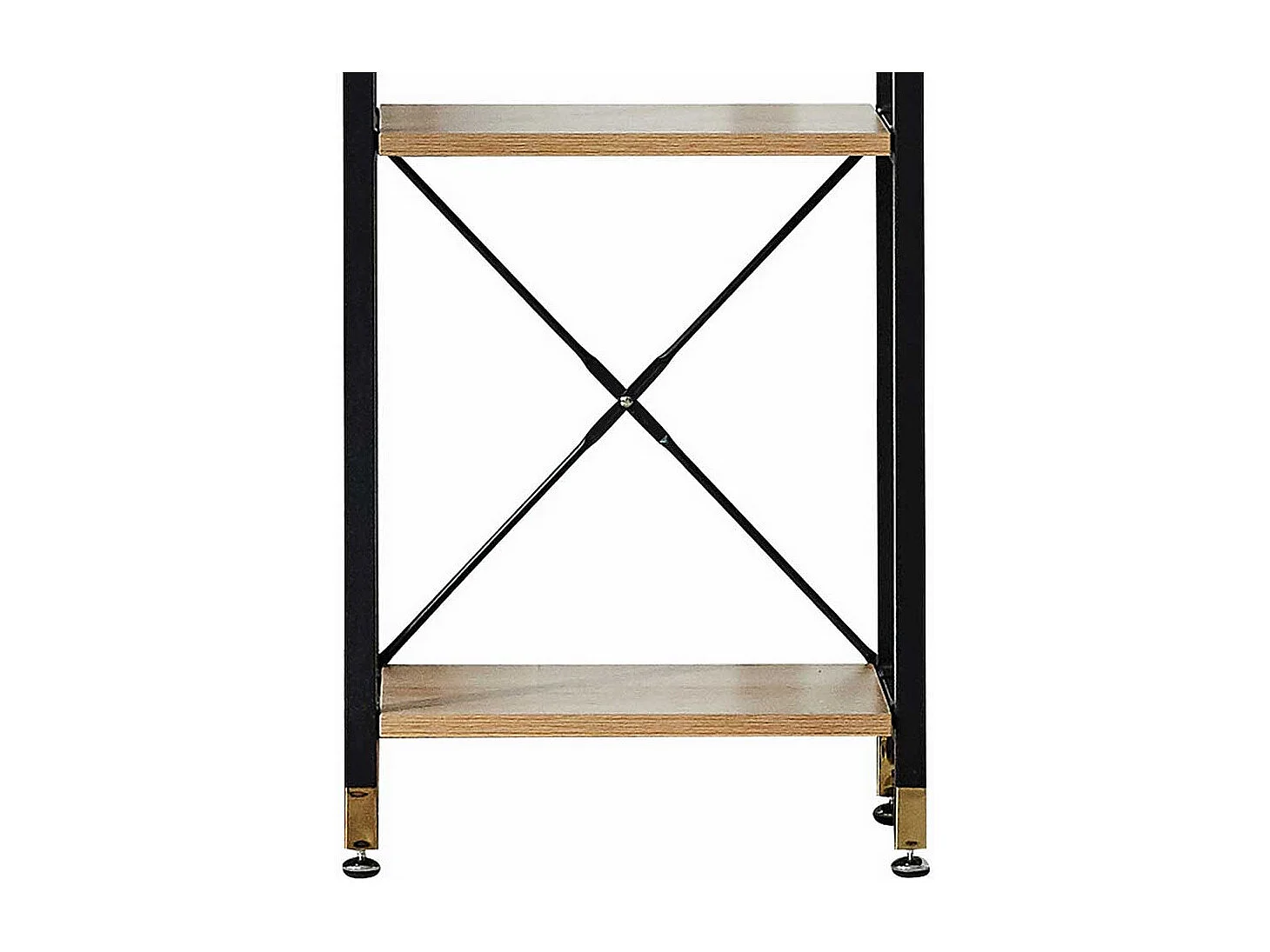 Wohnzimmerregal in Schwarz und Akazienfarben 45 cm breit