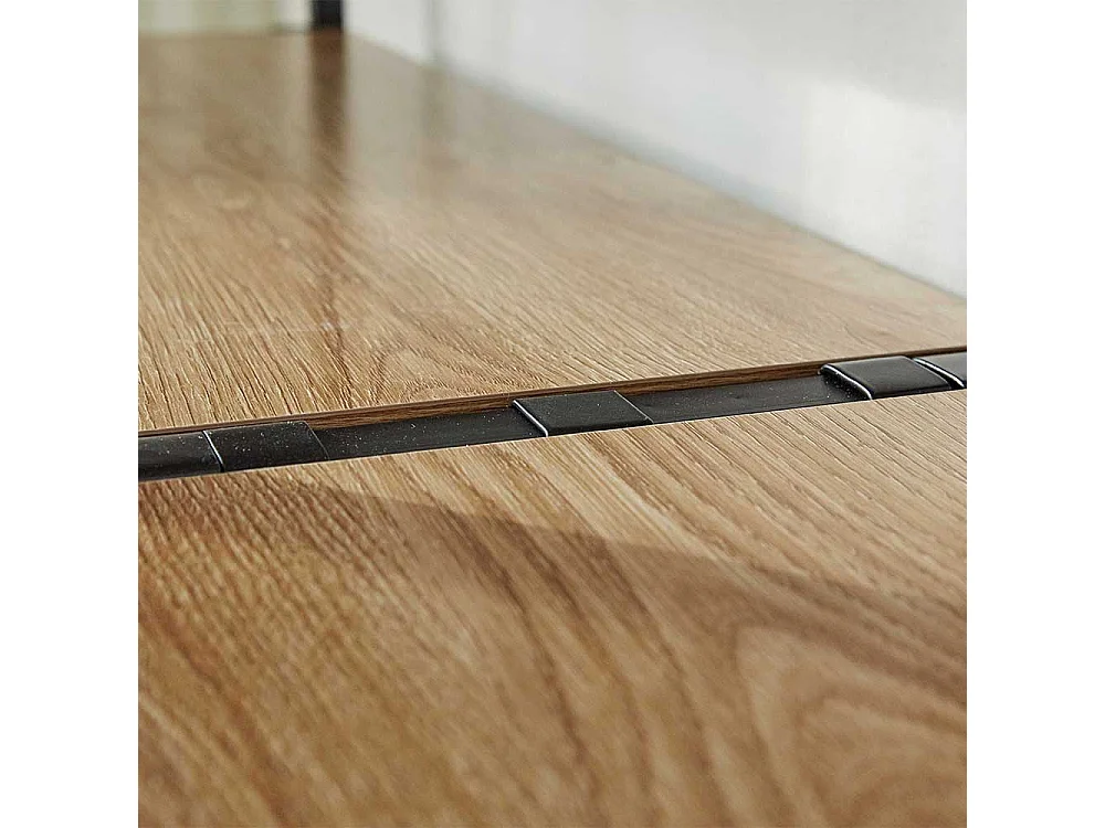 Wohnzimmerregal in Schwarz und Akazienfarben 45 cm breit