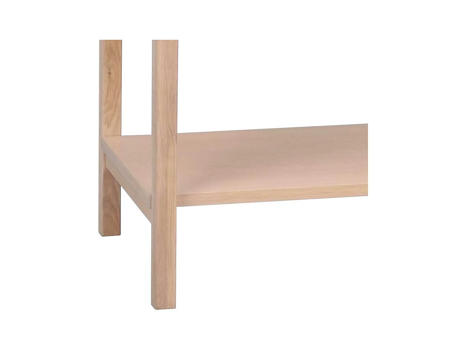 Modernes Bücher Regal in Eiche White Wash mit Marmordeckplatte 75 cm hoch