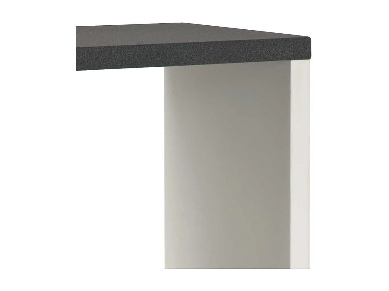 2 Fächer Regal in Weiß Grau 30 cm tief