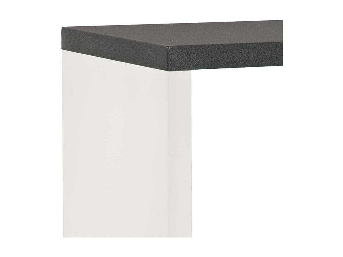 2 Fächer Regal in Weiß Grau 30 cm tief