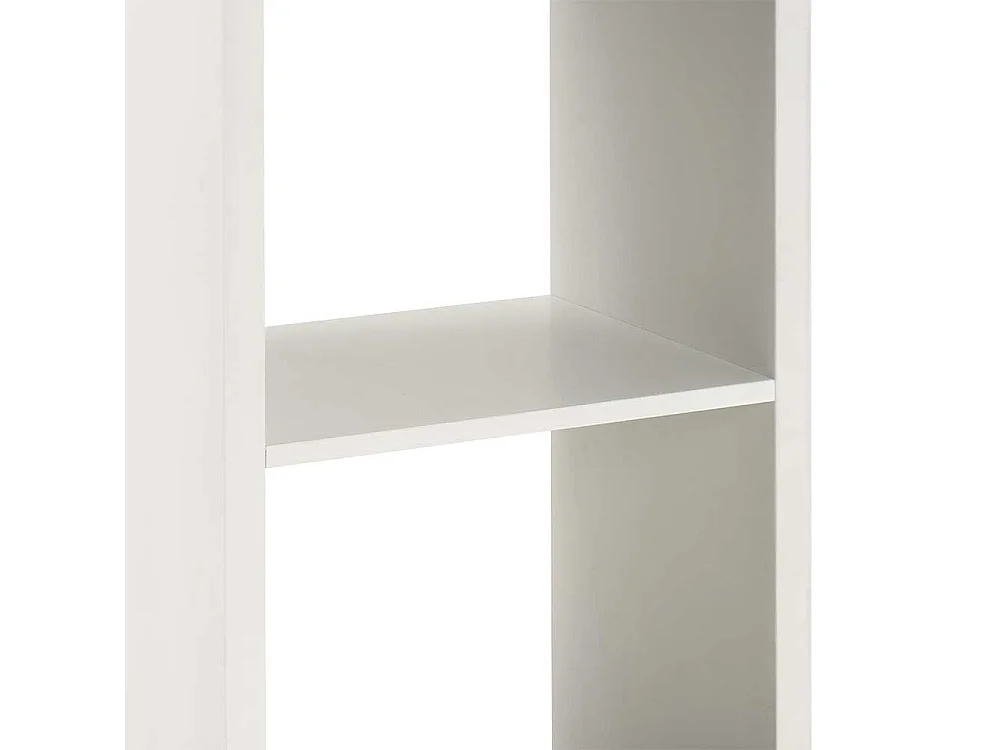 2 Fächer Regal in Weiß Grau 30 cm tief