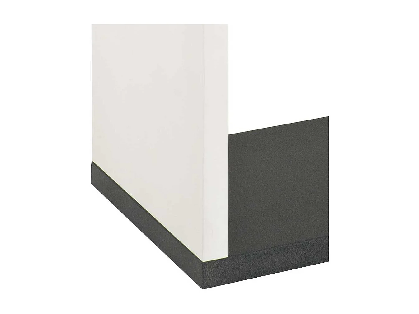 2 Fächer Regal in Weiß Grau 30 cm tief