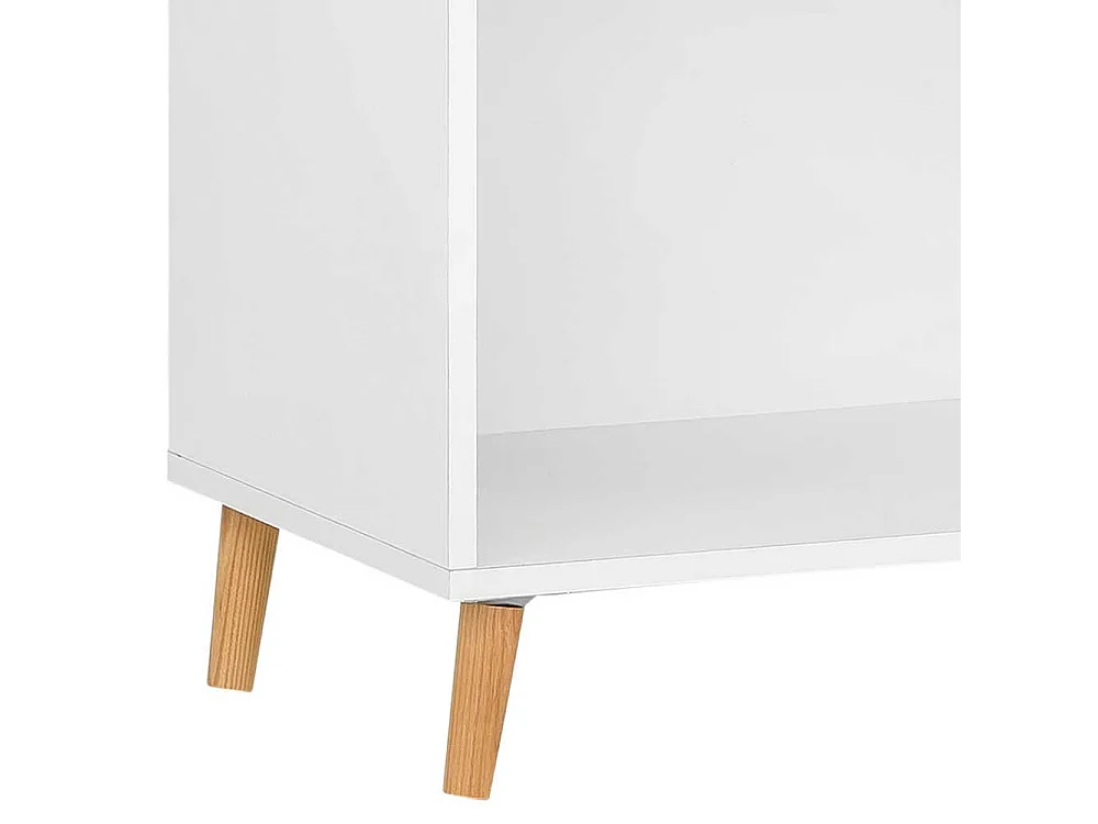 Standregal für Ordner in Weiß und Eichefarben 100 cm breit