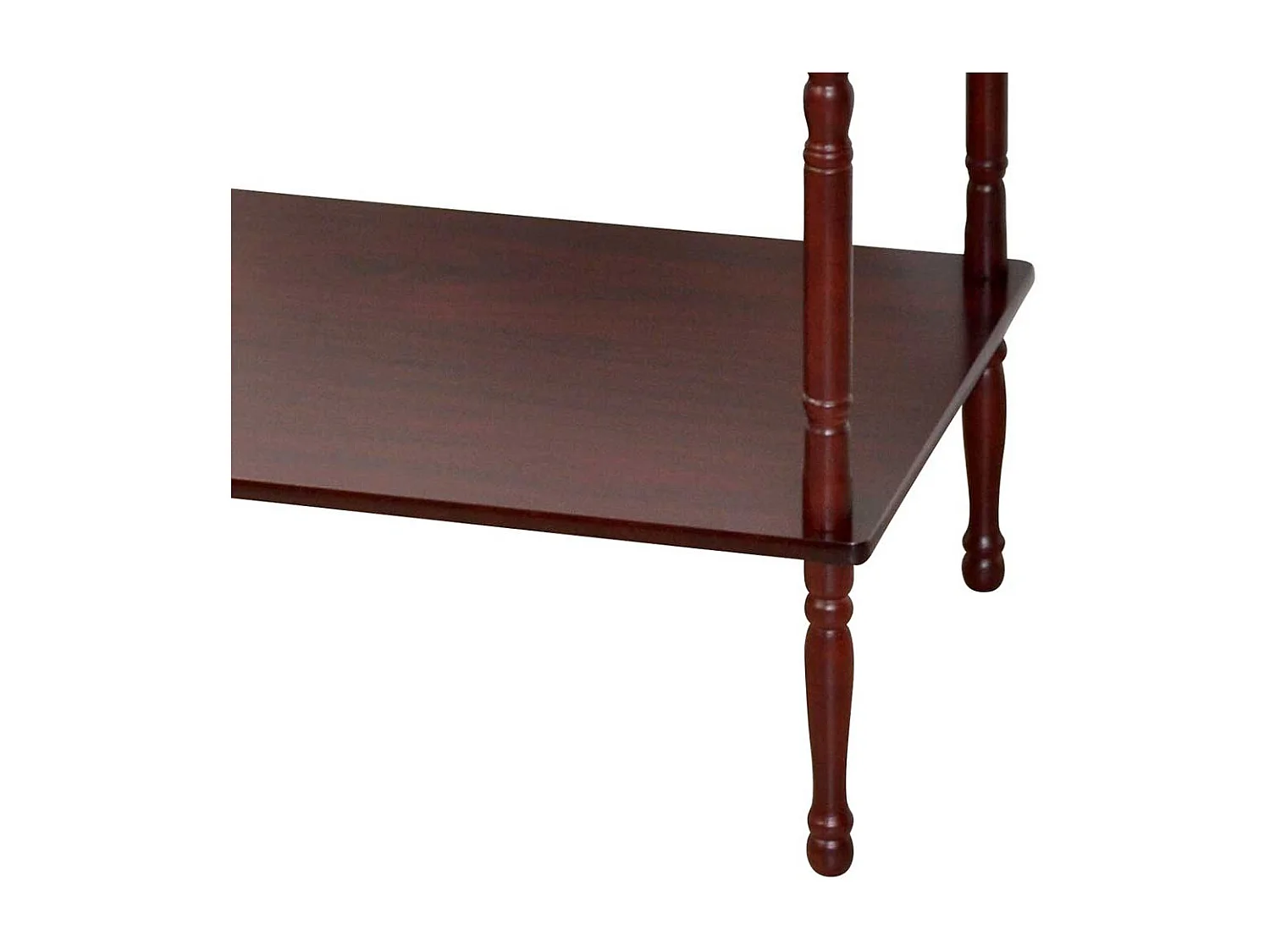 Klassisches Regal in Kirschbaumfarben gedrechseltes Gestell