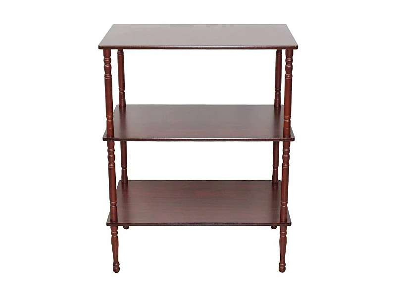 Klassisches Regal in Kirschbaumfarben gedrechseltes Gestell