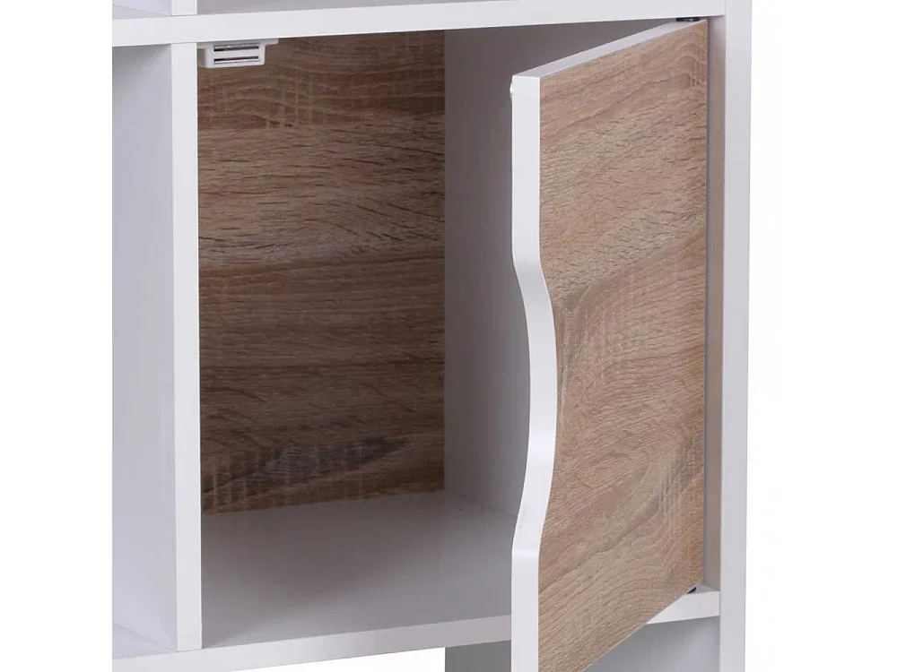 Buchregal mit Schubladen in modernem Design 120 cm hoch