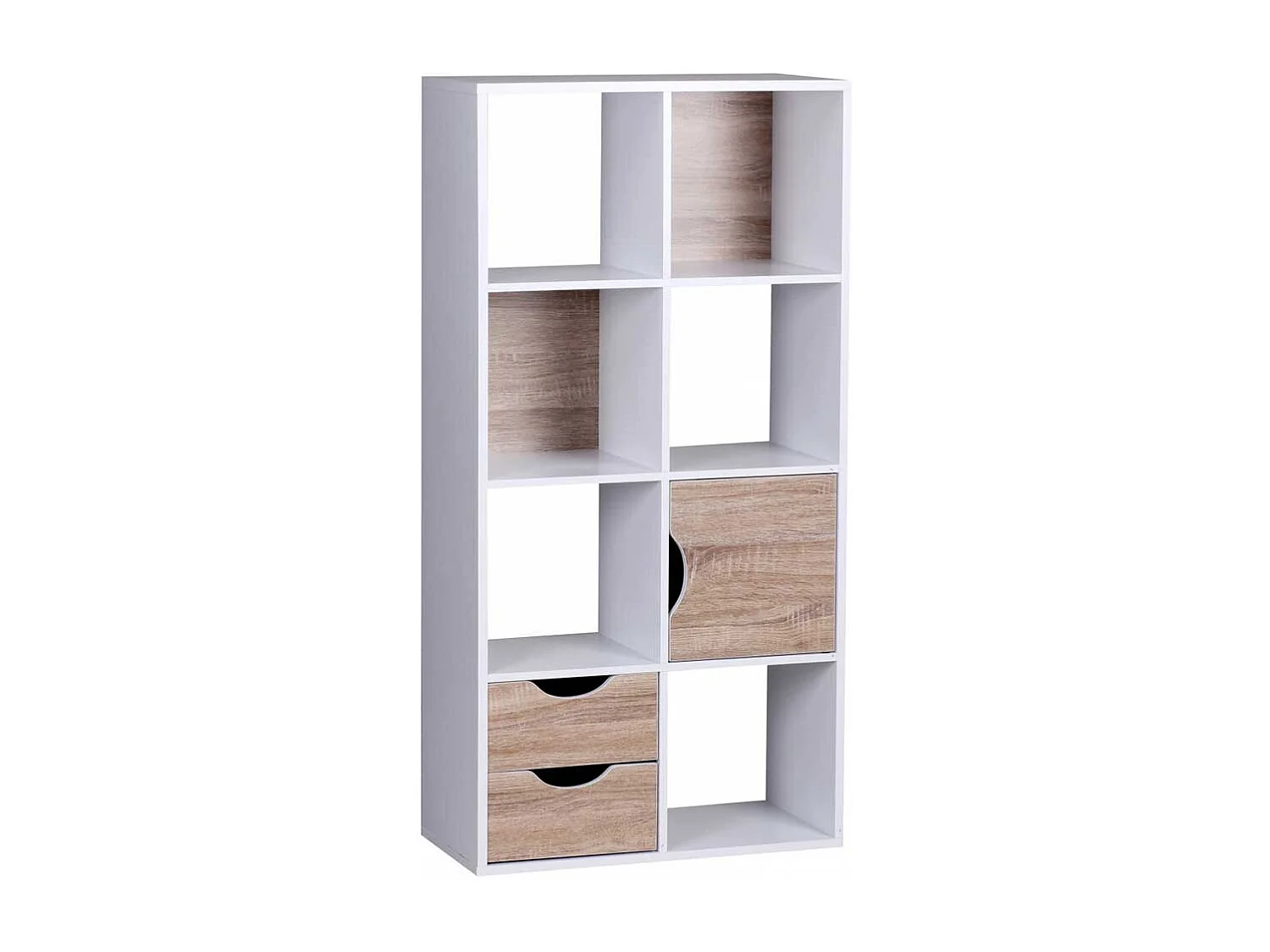 Buchregal mit Schubladen in modernem Design 120 cm hoch