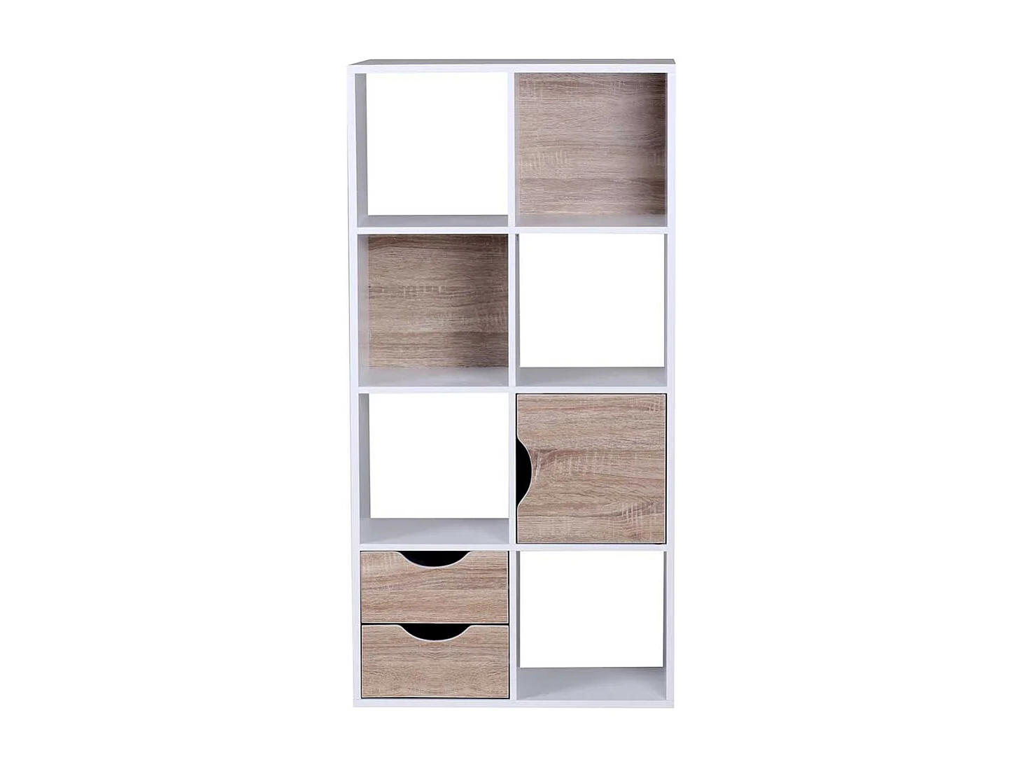 Buchregal mit Schubladen in modernem Design 120 cm hoch