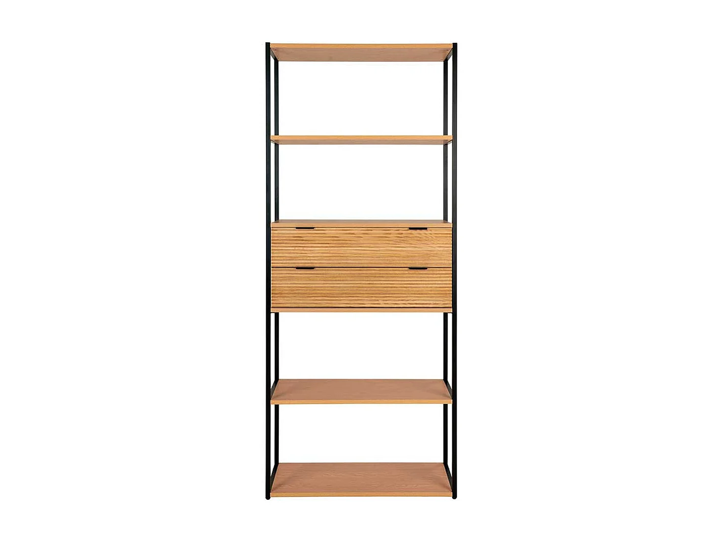 Buchregal Standregal in Eschefarben und Schwarz