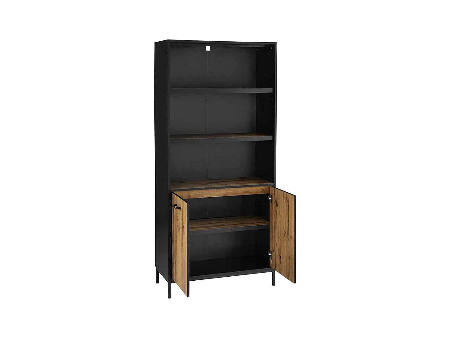 Regalschrank Standregal in Eichefarben 2 türig