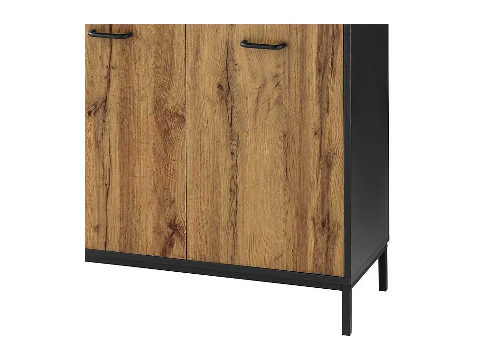 Regalschrank Standregal in Eichefarben 2 türig