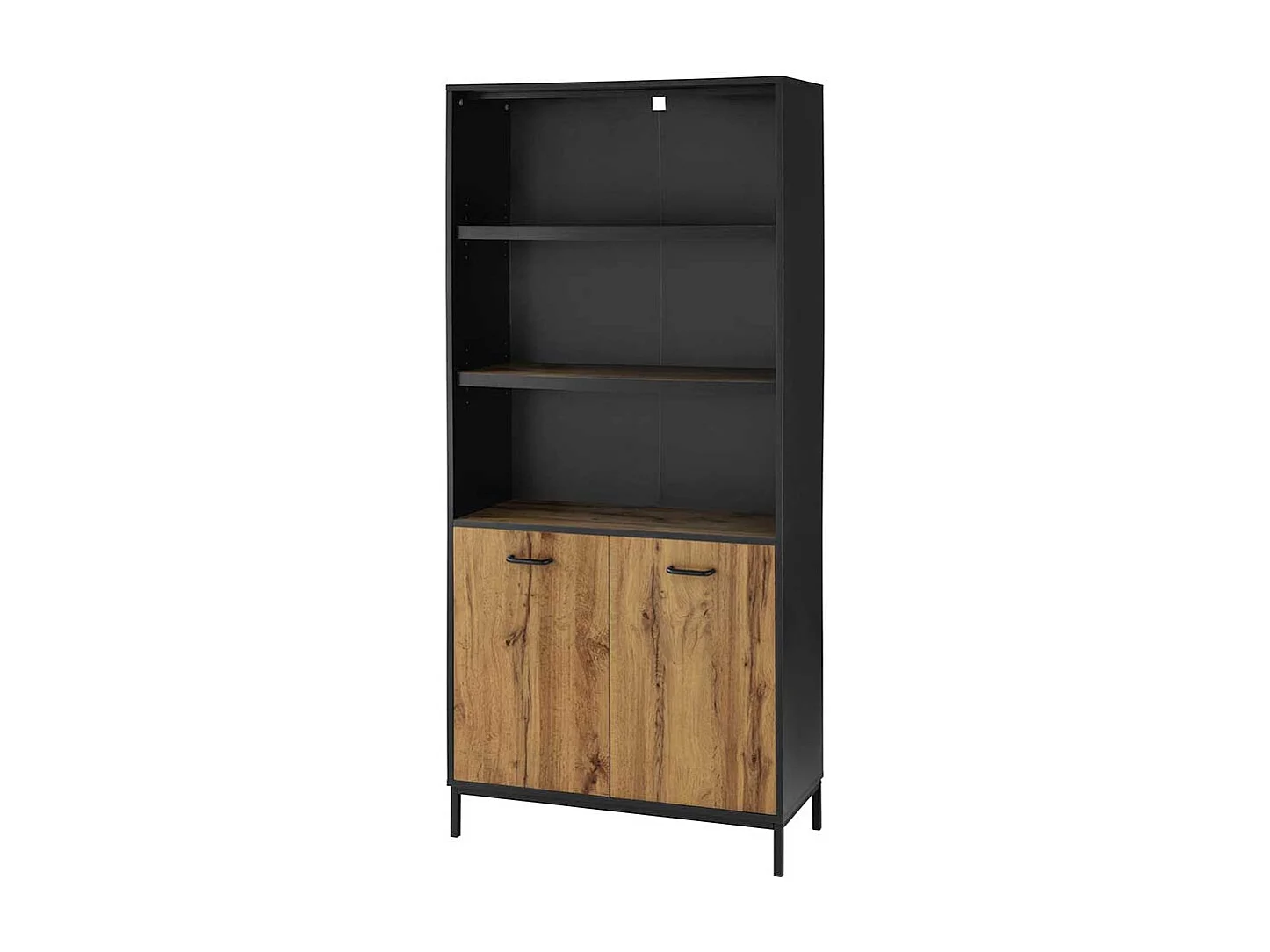 Regalschrank Standregal in Eichefarben 2 türig