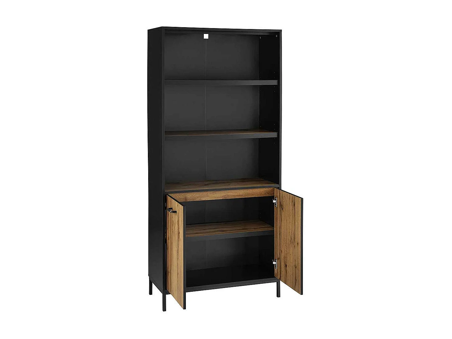 Regalschrank Standregal in Eichefarben 2 türig