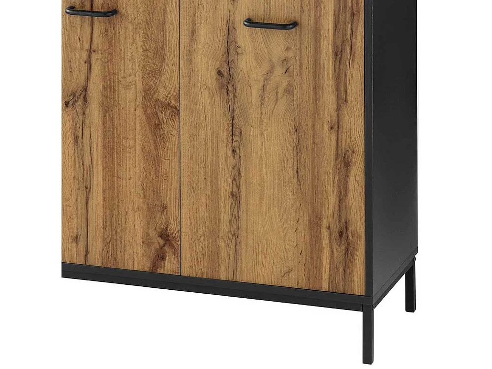 Regalschrank Standregal in Eichefarben 2 türig