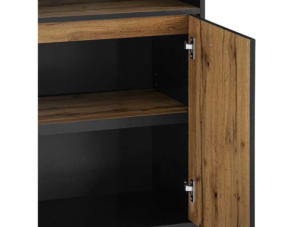 Regalschrank Standregal in Eichefarben 2 türig