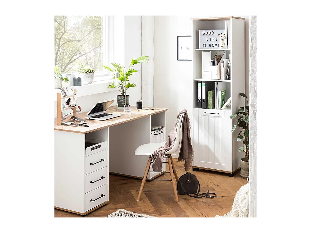 Standregal Büroregal im Landhausstil mit Holzwerkstoff Oberfläche