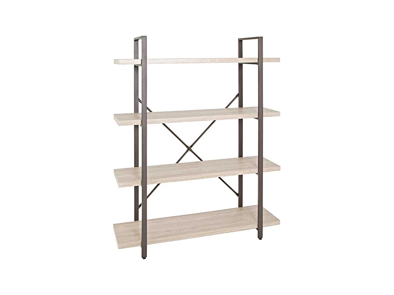 Standregal in Eiche hell Stahl