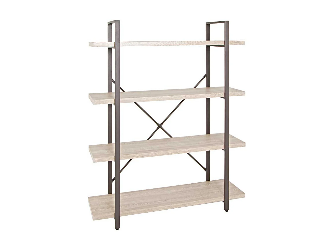 Standregal in Eiche hell Stahl