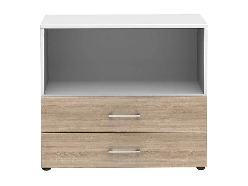 Home Office Aktenregal mit zwei Schubladen offenem Fach