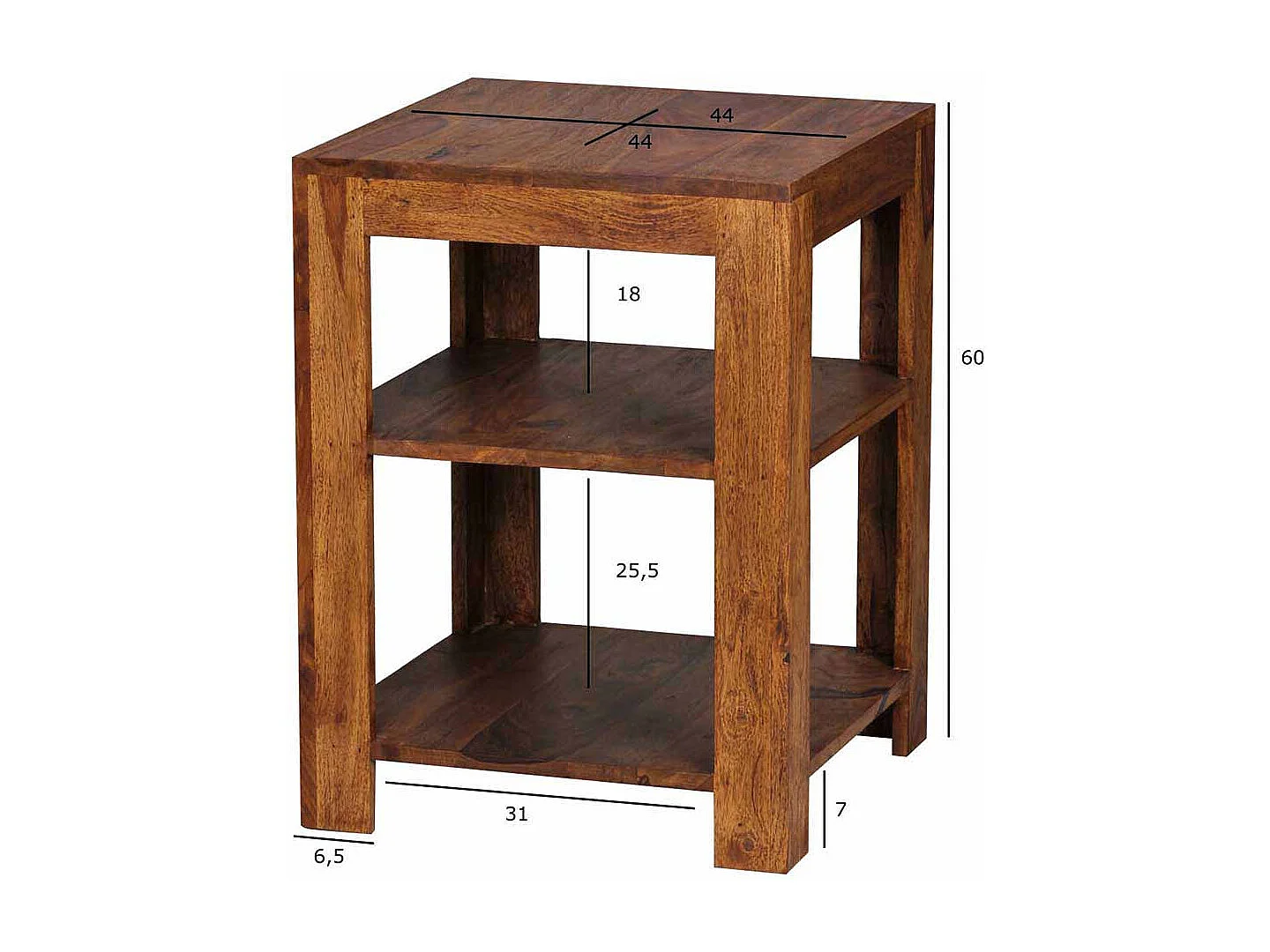 Bücherregal aus Sheesham Massivholz Landhaus