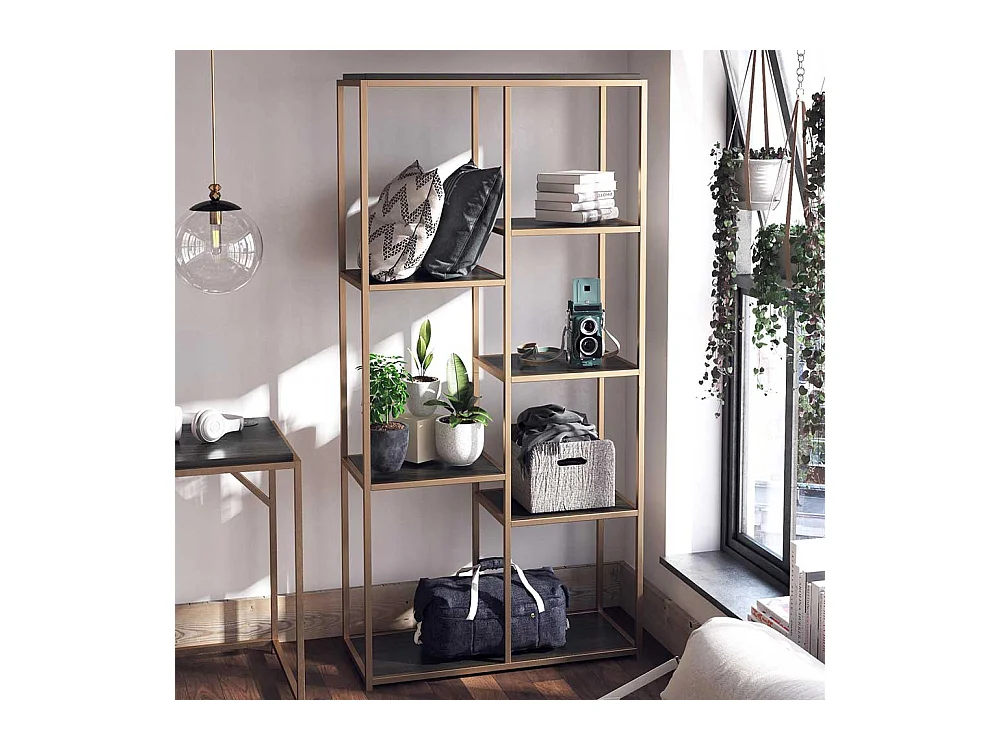 Offenes Regal Goldfarben in modernem Design 180 cm hoch