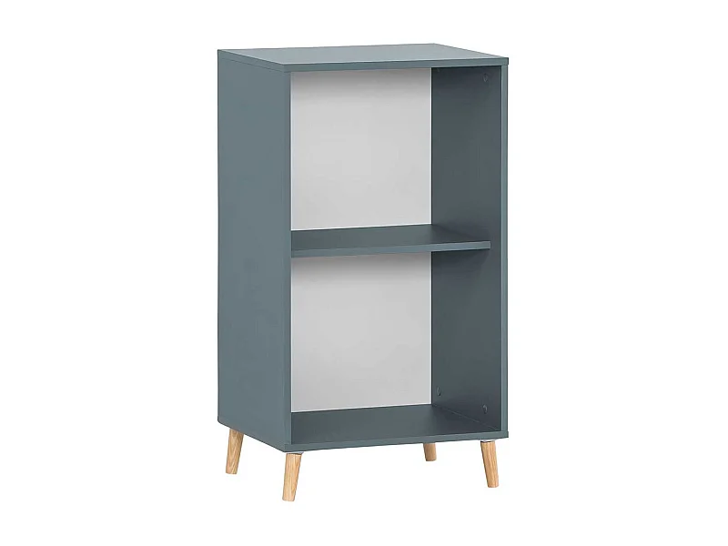 Aktenregal modern in Petrol und Eichefarben 93 cm hoch