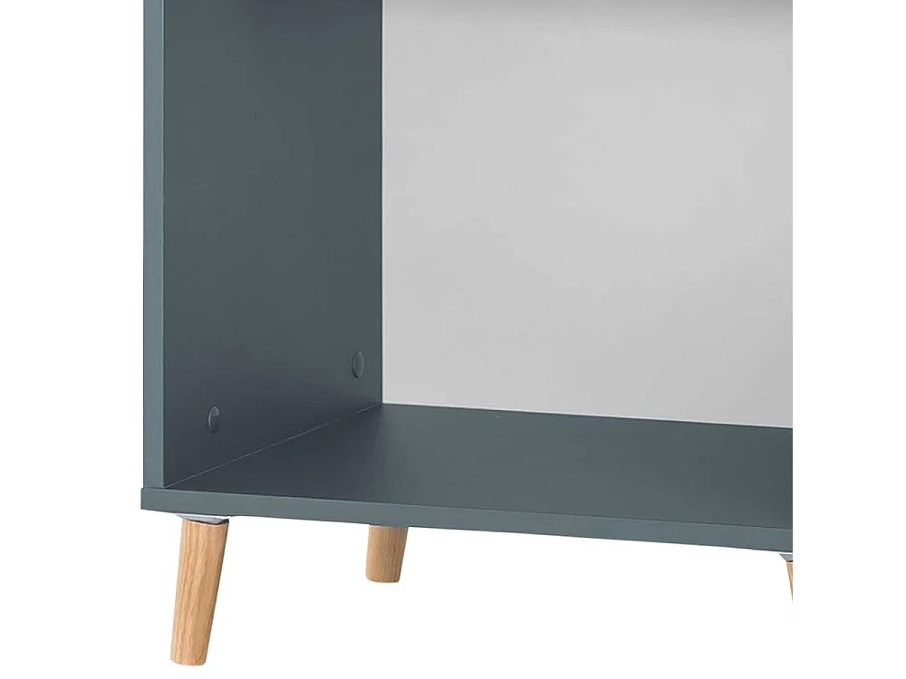 Aktenregal modern in Petrol und Eichefarben 93 cm hoch