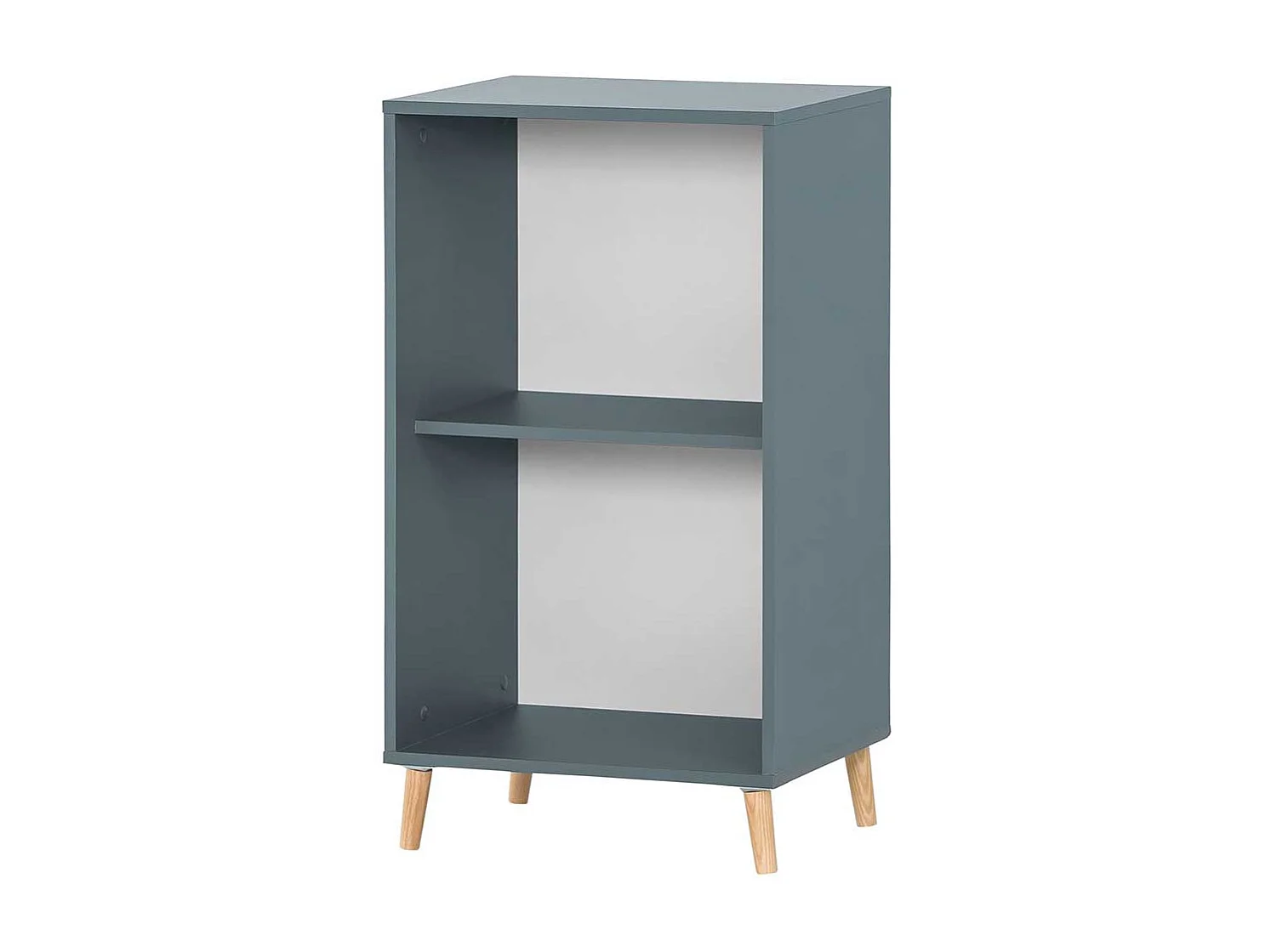 Aktenregal modern in Petrol und Eichefarben 93 cm hoch