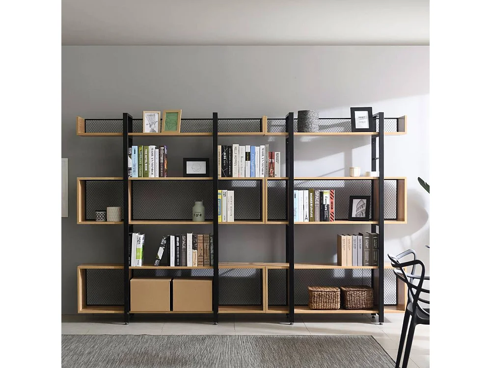 Standregal Wohnzimmerregal im Industry und Loft Stil 120 cm breit