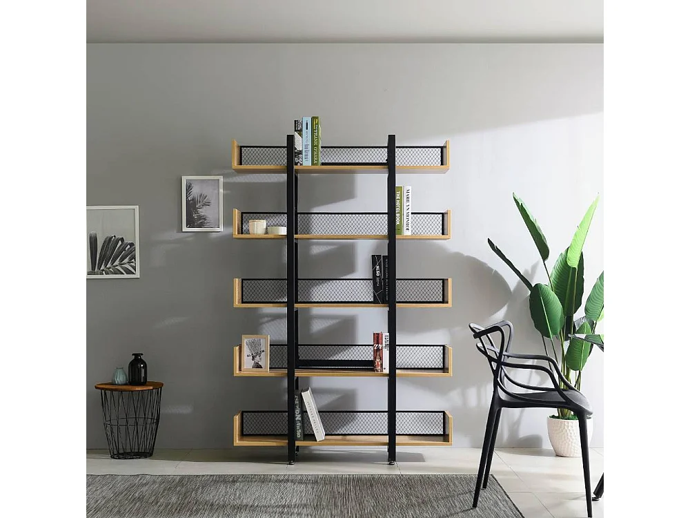 Standregal Wohnzimmerregal im Industry und Loft Stil 120 cm breit