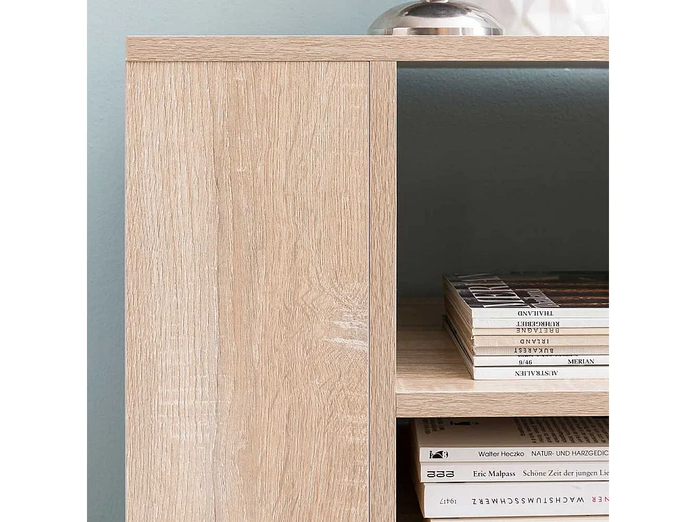 Rollen Regal in Sonoma-Eiche 75 cm hoch