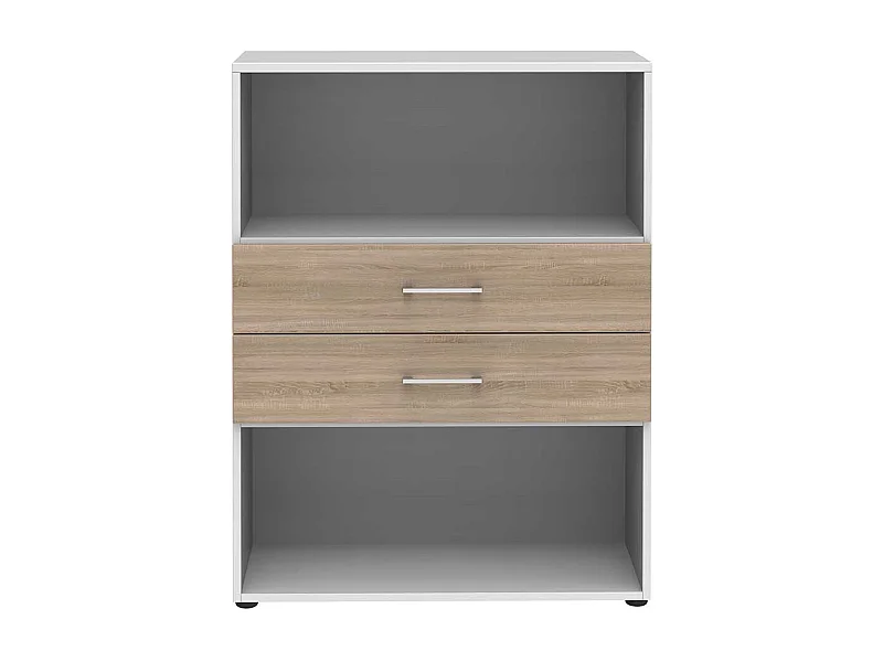 Standregal f�r Home Office mit zwei Schubladen 107 cm hoch