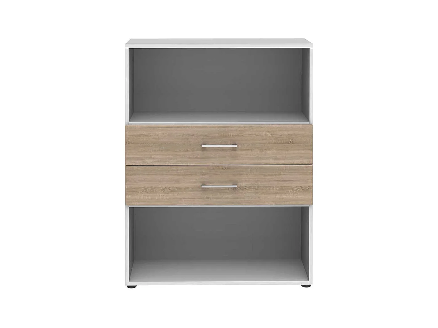 Standregal f�r Home Office mit zwei Schubladen 107 cm hoch