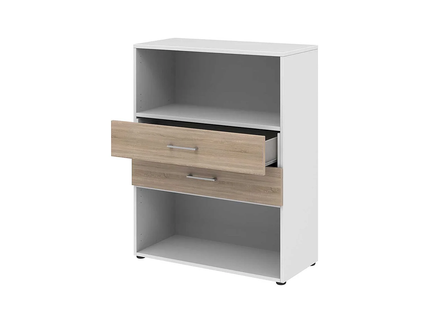 Standregal f�r Home Office mit zwei Schubladen 107 cm hoch