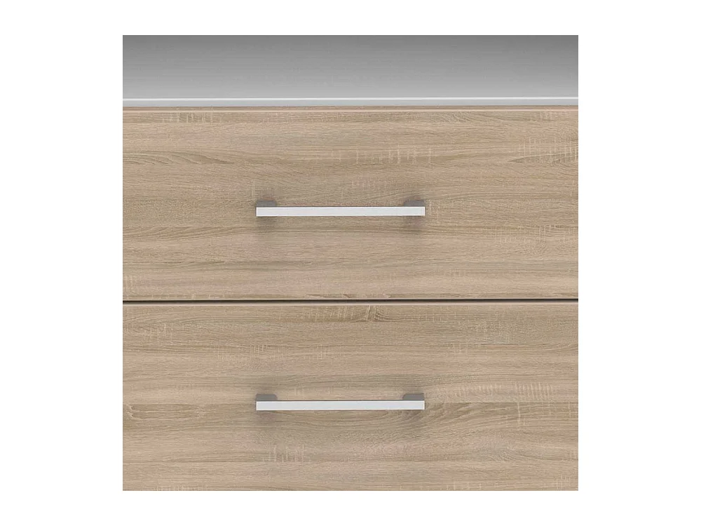 Standregal f�r Home Office mit zwei Schubladen 107 cm hoch