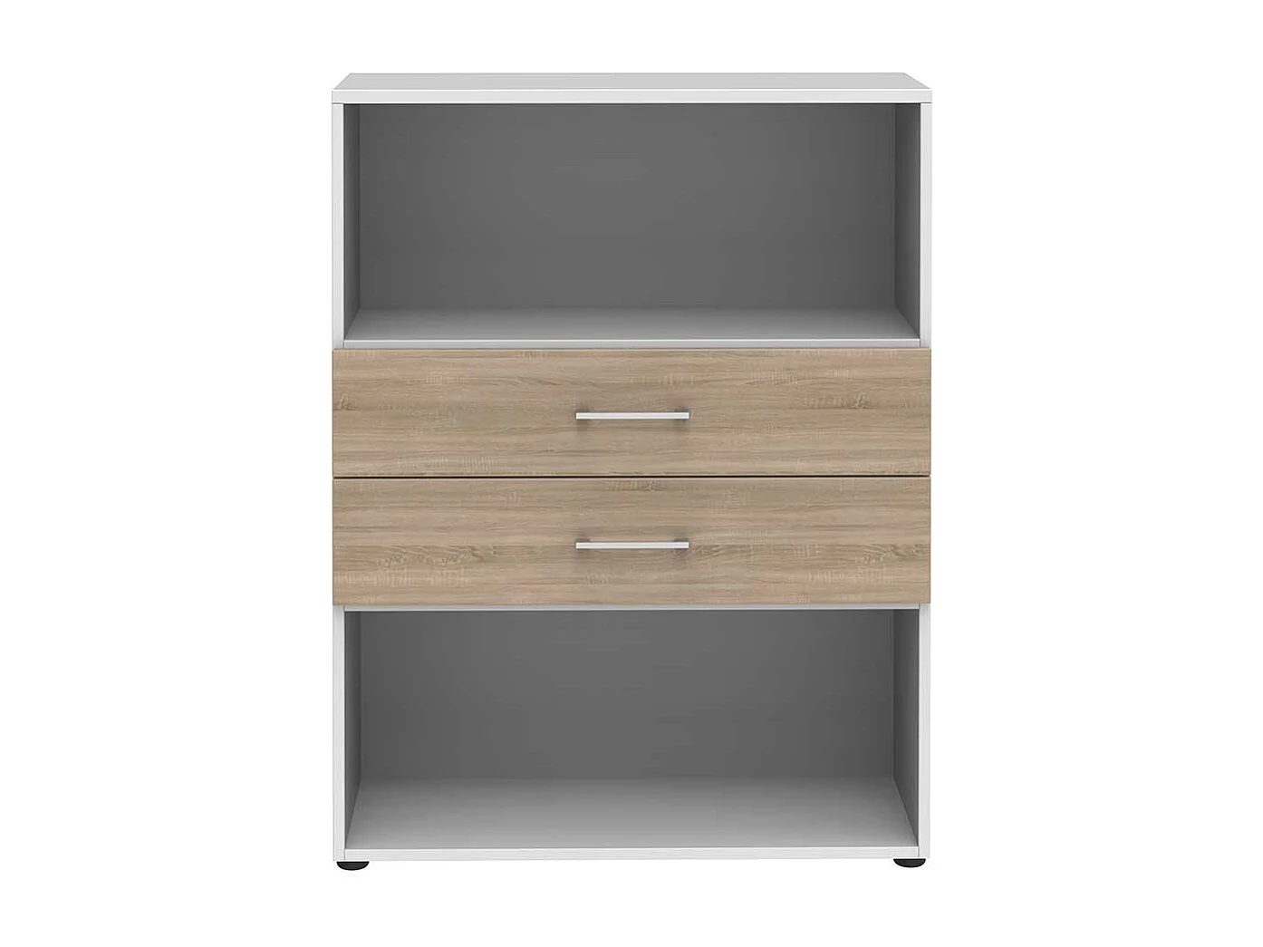 Standregal f�r Home Office mit zwei Schubladen 107 cm hoch