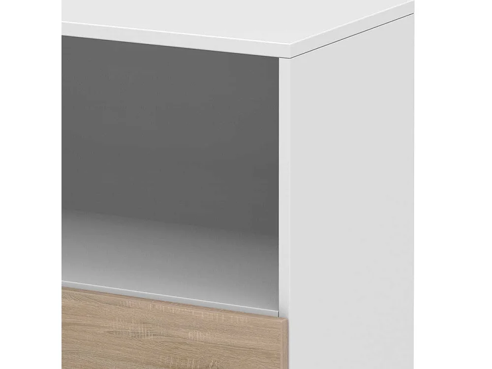 Standregal f�r Home Office mit zwei Schubladen 107 cm hoch