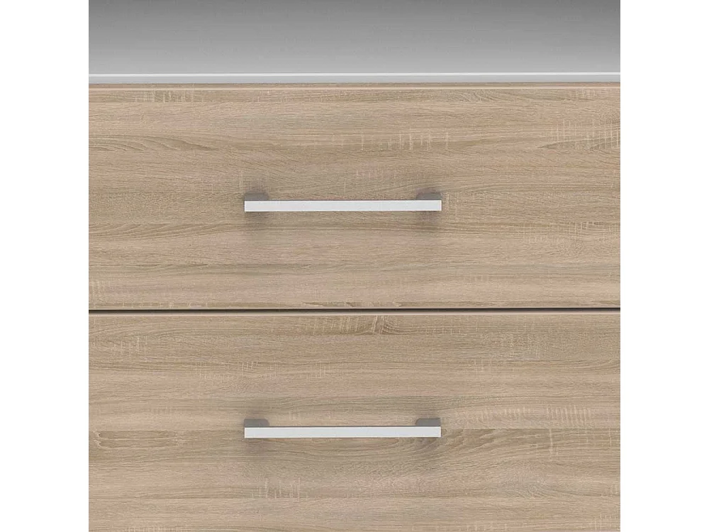 Standregal f�r Home Office mit zwei Schubladen 107 cm hoch