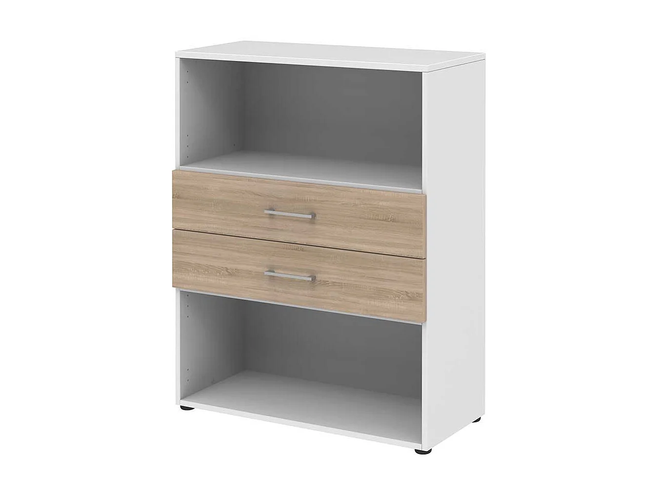 Standregal f�r Home Office mit zwei Schubladen 107 cm hoch