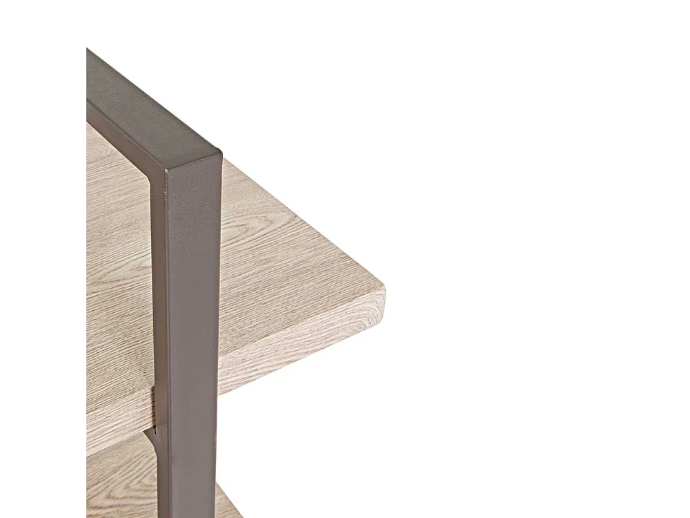 Regal in Eiche hell Stahl