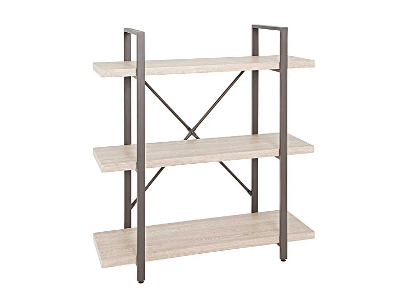 Regal in Eiche hell Stahl