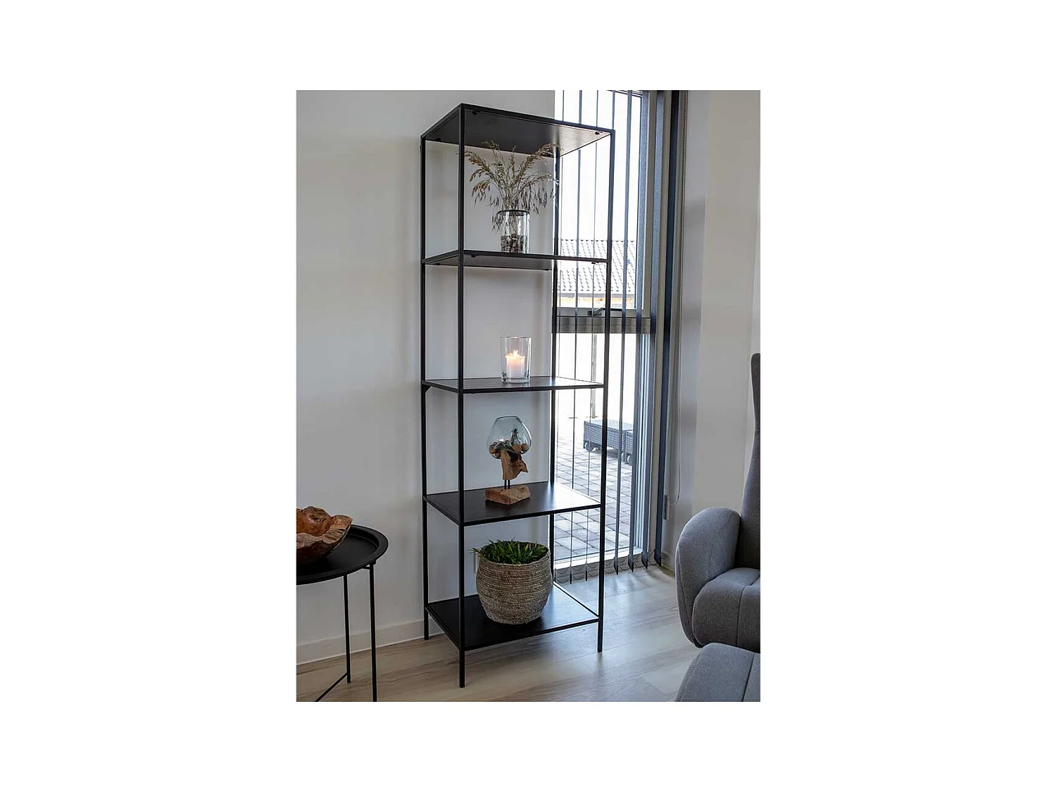 Stahl Regal in Schwarz 170 cm hoch