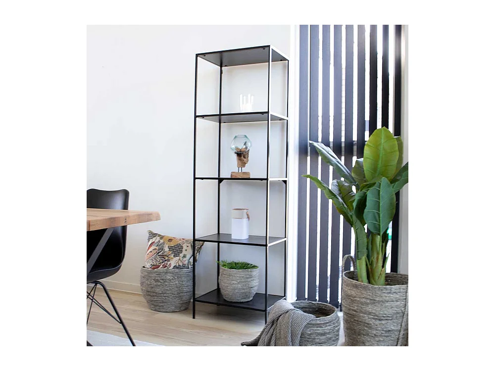 Stahl Regal in Schwarz 170 cm hoch