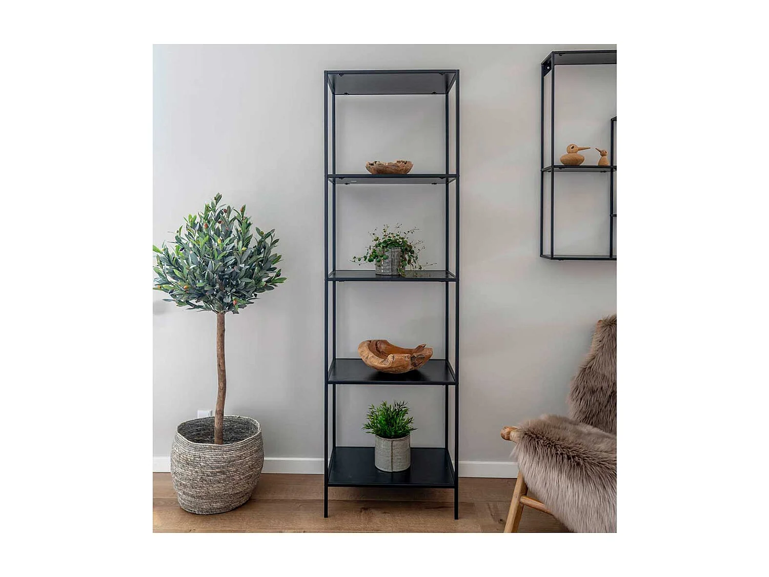 Stahl Regal in Schwarz 170 cm hoch